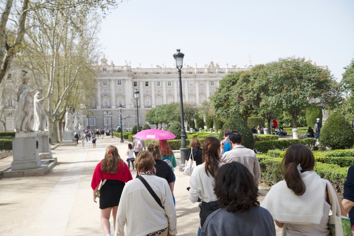 a group of people in a park