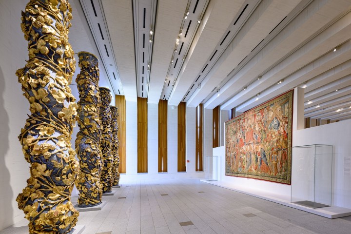 a person standing in a room